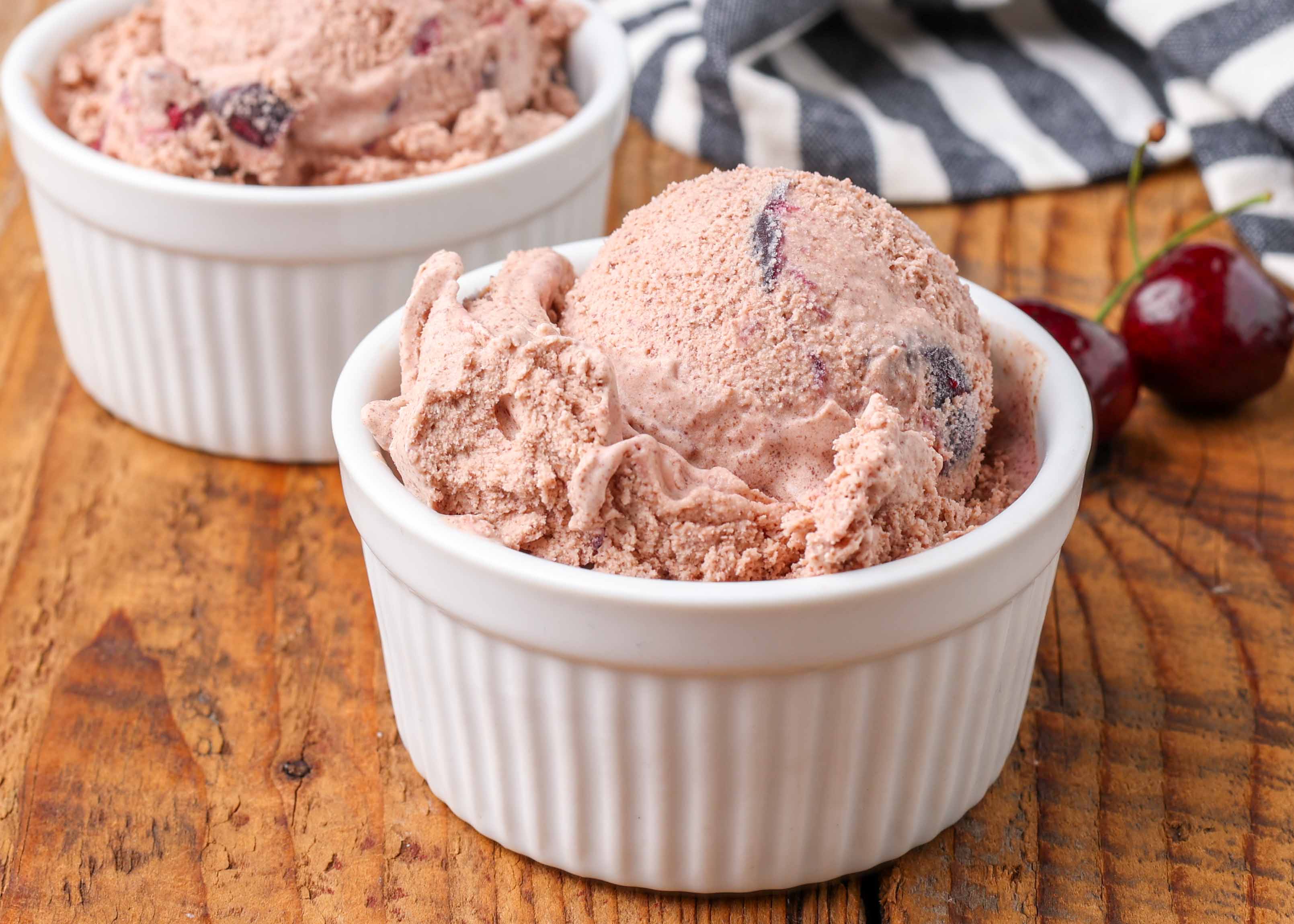Easy Homemade Chocolate Cherry Swirl Ice Cream Recipe